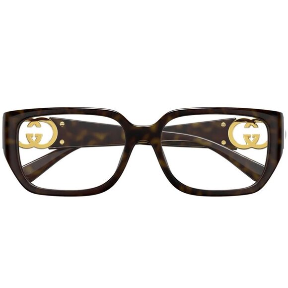 NEW GUCCI EYEGLASSES GUCCI GG1694OA 002 DARK HAVANA EYEWEAR - Picture 2 of 4